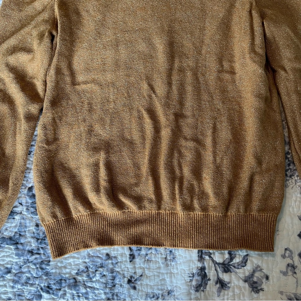 Boden Sparkle Puff Sleeve Sweater Gold - Picture 5 of 9